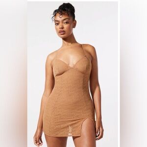 Savage X Fenty Signature Script Slip – Sweet Latte Nude (NWT)